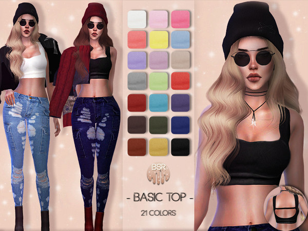 Sims 4 Basic Top BD23 by busra tr at TSR