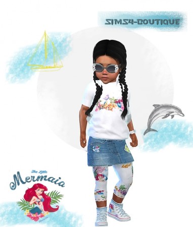 Designer Set for Toddler Girls Mermaid Set 1 at Sims4-Boutique