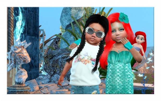 Sims 4 Designer Set for Toddler Girls Mermaid Set 1 at Sims4 Boutique