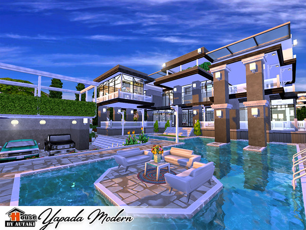 Sims 4 Yapada Modern house by autaki at TSR