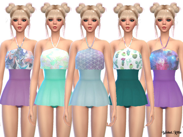 Sims 4 Super Kawaii Bathing Suit by Wicked Kittie at TSR