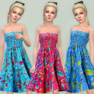 Ball gown for kids at xMisakix Sims » Sims 4 Updates