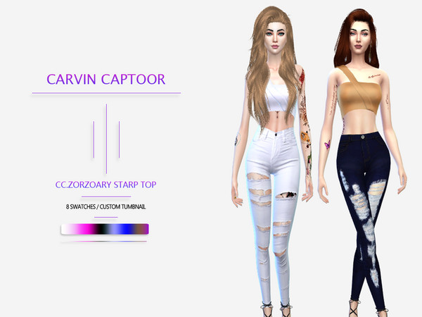 Sims 4 Zorzoary starp top by carvin captoor at TSR
