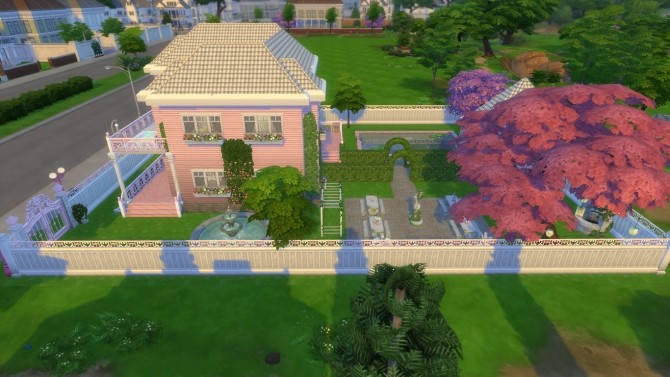 Sims 4 Pink House by Brainlet at Mod The Sims