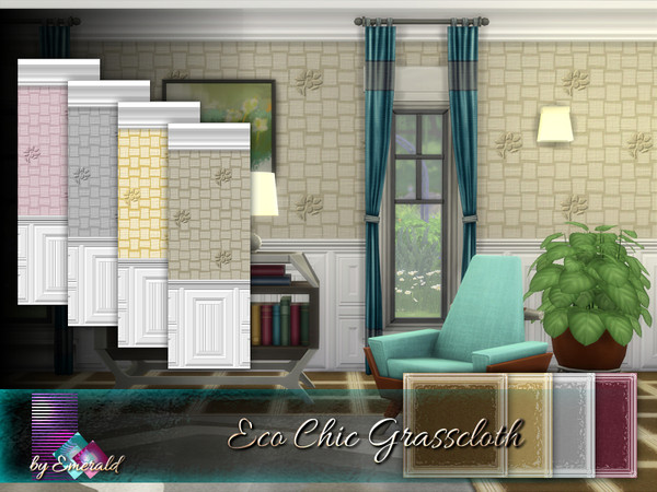 Sims 4 Eco Chic Grasscloth by emerald at TSR