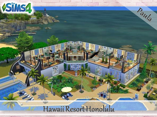 Sims 4 Hawaii Resort Honolulu by PaulaBATS at TSR