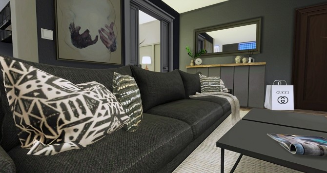Sims 4 Small Dark Apartment at Liney Sims