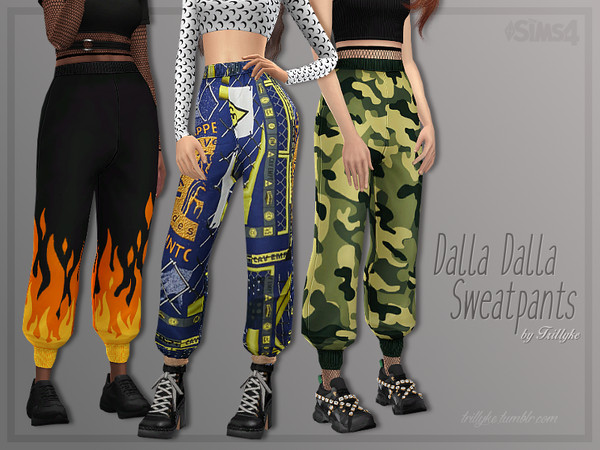 Sims 4 Dalla Dalla Sweatpants by Trillyke at TSR