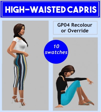 GP04 HIGH-WAISTED CAPRIS at Sims4Sue