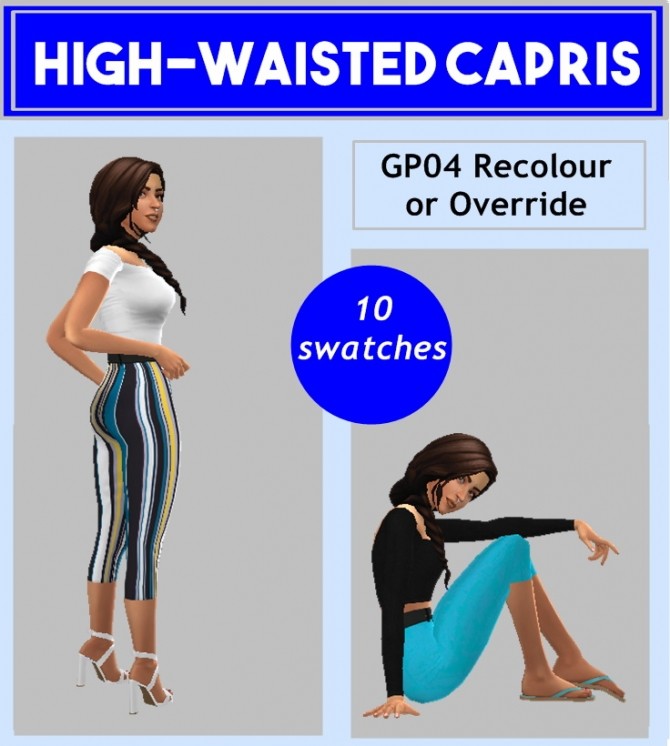 Sims 4 GP04 HIGH WAISTED CAPRIS at Sims4Sue