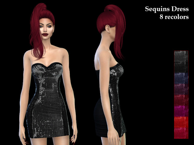 Sims 4 Sequin Dress (P) at Luxuriah Sims