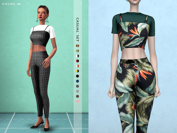 Sims 4 Casual Set by ChloeMMM at TSR