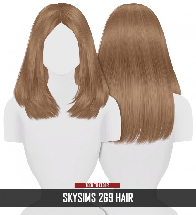 Sims 4 SKYSIMS 269 HAIR + MESH EDIT at REDHEADSIMS