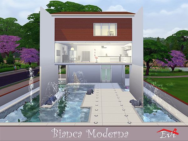 Sims 4 Bianca Moderna house by evi at TSR