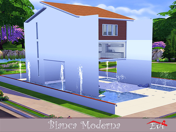 Sims 4 Bianca Moderna house by evi at TSR