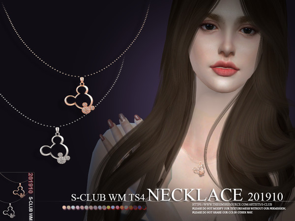 Sims 4 Necklace 201910 by S Club WM at TSR