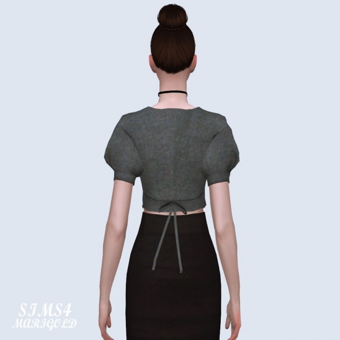Sims 4 Lovely Puff Sleeves Blouse (P) at Marigold
