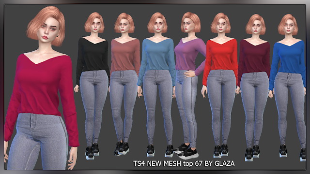 Sims 4 Top 67 at All by Glaza