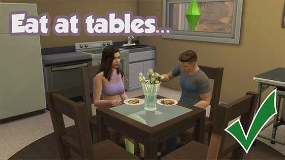 Sims 4 Prefer to eat at tables by mental hygiene at Mod The Sims