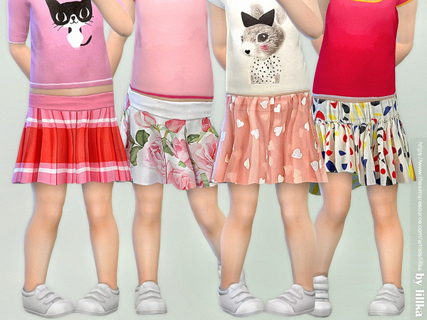 Sims 4 Toddler Skirt P04 by lillka at TSR