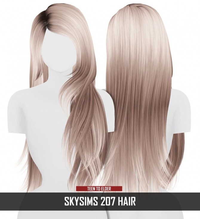 Sims 4 SKYSIMS 207 HAIR + MESH EDIT at REDHEADSIMS