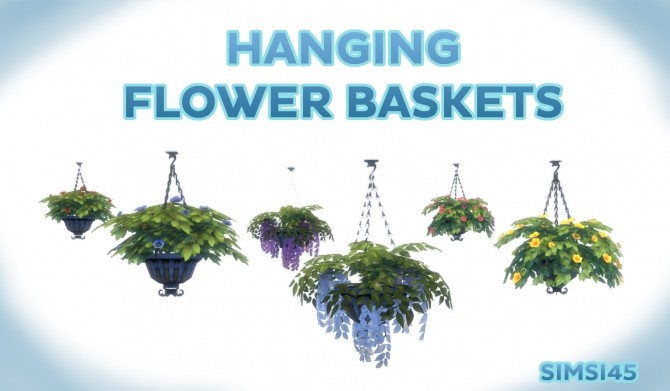 Sims 4 Hanging Flower Baskets by simsi45 at Mod The Sims