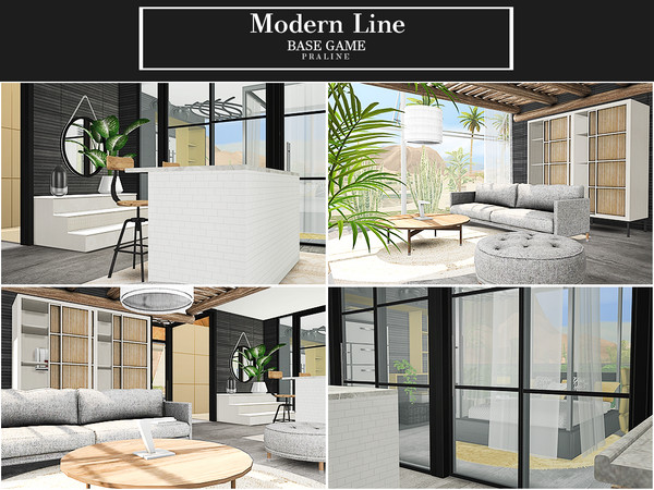 Sims 4 Modern Line house by Pralinesims at TSR