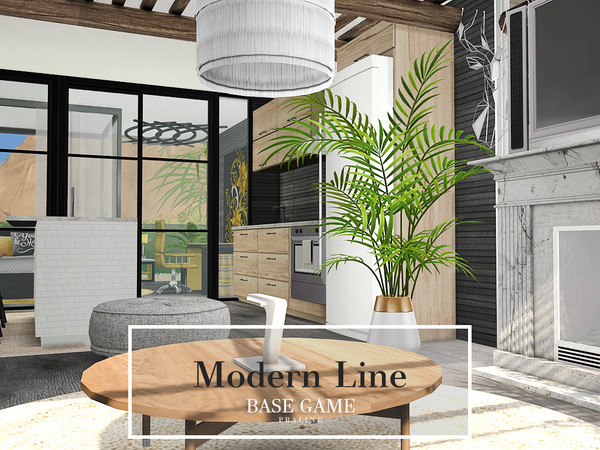 Sims 4 Modern Line house by Pralinesims at TSR
