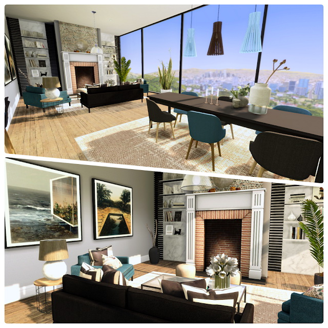 Sims 4 Chic Modern Apartment at Liney Sims
