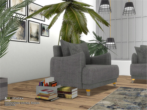 Sims 4 Johnston Living Room by ArtVitalex at TSR