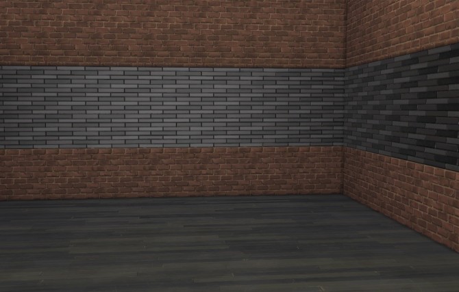 Sims 4 Industrial style brick walls with backsplash by lilotea at Mod The Sims