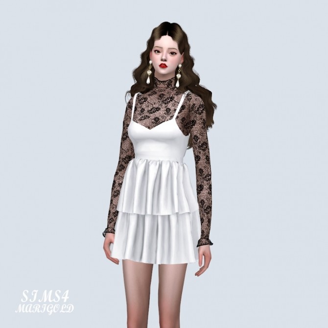 Sims 4 Love Mini Tiered Dress (P) at Marigold