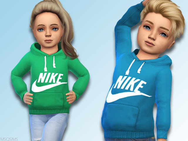 Sims 4 Sporty Hoodie Toddler at MSQ Sims