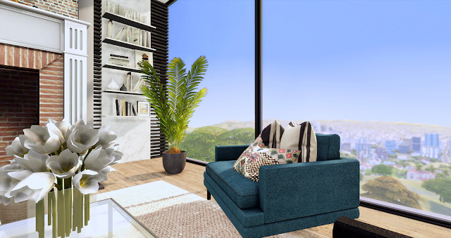 Sims 4 Chic Modern Apartment at Liney Sims