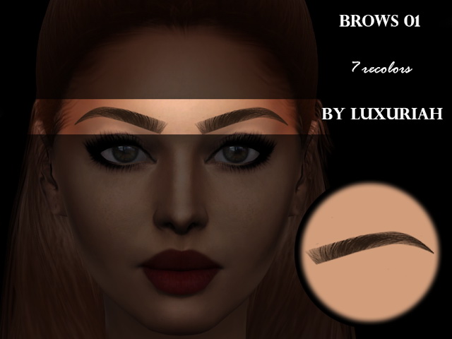 Sims 4 01 brows (P) at Luxuriah Sims