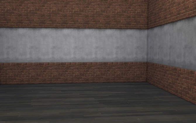 Sims 4 Industrial style brick walls with backsplash by lilotea at Mod The Sims