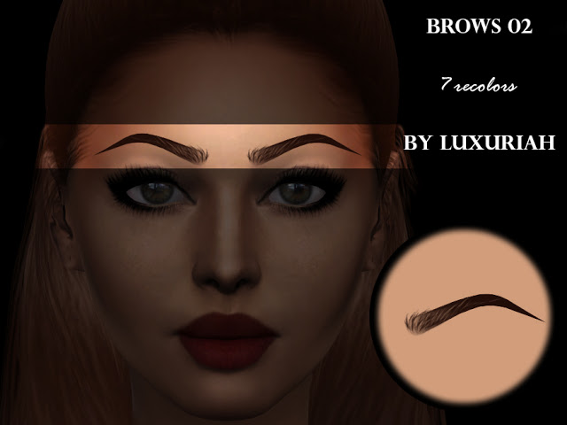 Sims 4 02 brows (P) at Luxuriah Sims