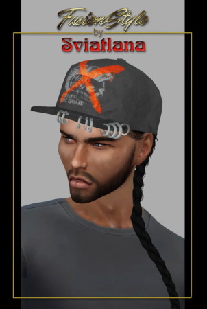 Cap with metal hoops at FusionStyle by Sviatlana