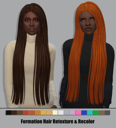Formation Hair Retexture & Recolor at Maimouth Sims4