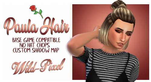 Sims 4 ROSE   A FEMALE HAIR PACK at Wild Pixel