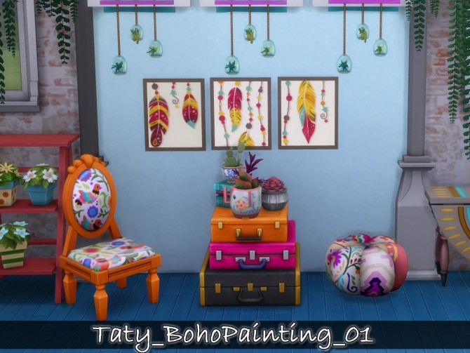Sims 4 Boho paintings 01 at Taty – Eámanë Palantír