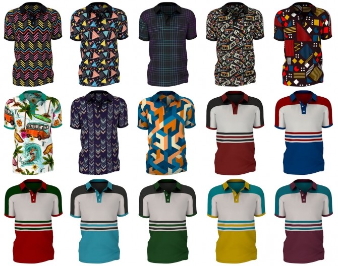 Sims 4 Mens tops pack at LazyEyelids