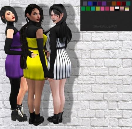Likey Turtle Neck Dress Recolor at SoulEvans997