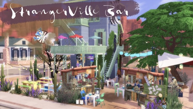 Sims 4 StrangerVille Bar at GravySims