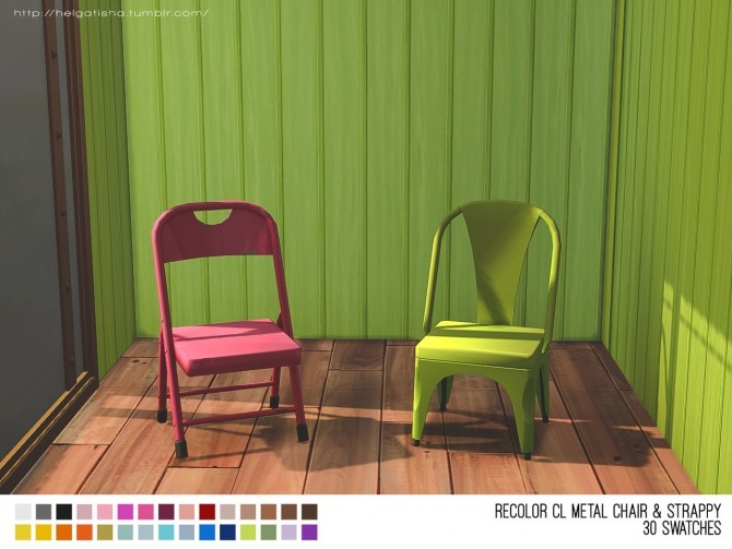 Sims 4 CL Metal Chair & Strappy at Helga Tisha