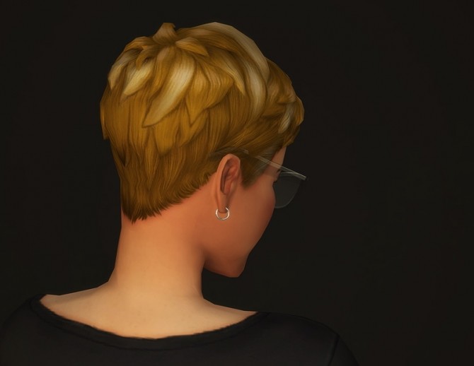 Sims 4 Short neat edit with gray hair at Rusty Nail