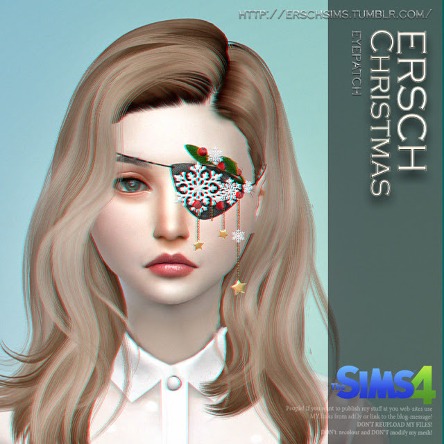 Sims 4 Christmas Eyepatch at ErSch Sims