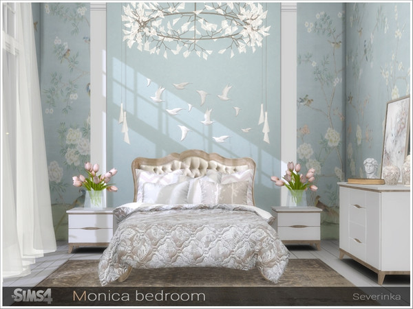 Sims 4 Monica bedroom by Severinka at TSR