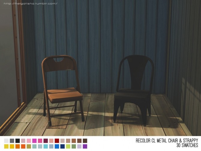 Sims 4 CL Metal Chair & Strappy at Helga Tisha