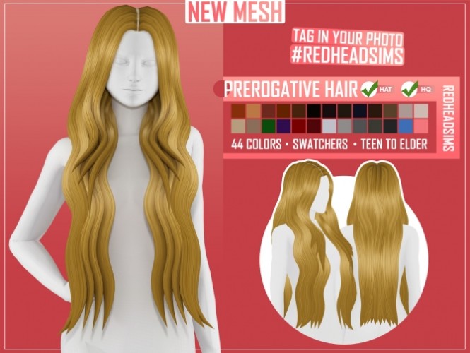 PREROGATIVE HAIR by Thiago Mitchell at REDHEADSIMS » Sims 4 Updates